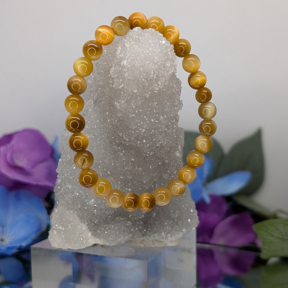 Gold Cats eye Bracelet-6mm